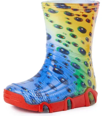 Produktbild von Ladeheid Kinder Mädchen Jungen Gummistiefel Gefüttert SwkBW (Mehrfarbig Wasser, 21/22)