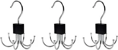 Image de Lot de 3 crochets triangulaires pivotants, pour penderie, accessoires