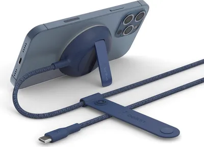 Obrázek produktu pro Belkin BOOST CHARGE PRO - Indukční nabíjecí podložka - 15 W - Rychlé nabíjení (magnetické) - Modrá - pro Apple iPhone 12, 12 mini, 12 Pro, 12 Pro Max