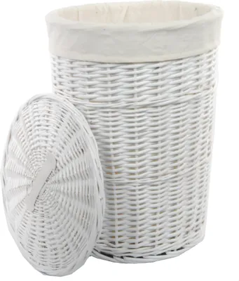 Produktbild von Kôš na bielizeň Práčovňa Willow White Round 60L Cover Lid D.39 H.55