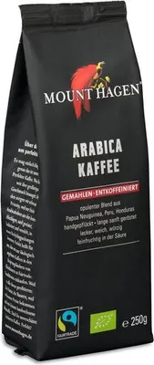 Produktbild von Mount Hagen Bio Röstkaffee gemahlen, entkoffeiniert 6x250 g