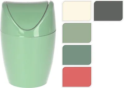 Image de Poubelle en plastique 1,5l avec couvercle basculant