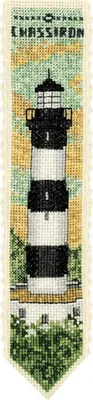 Produktbild von Le Bonheur des Dames Lesezeichen Kreuzstich Stickpackung  "Chassiron Leuchtturm", Zählmuster, 5x20cm