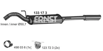Produktbild von ERNST 133173 Endschalldämpfer für VW PASSAT Variant (3A5, 35I) Auspuff