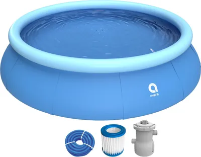 Produktbild von Avenli Prompt Set Ø 360 x 76 cm Pool Set, Quick Up Pool mit Filterpumpe, blau