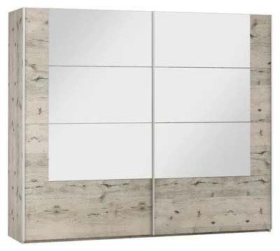 Produktbild von Masseno Schiebetürenschrank RELL 250/215/65 cm 2-türig mit Spiegel Eichefarben