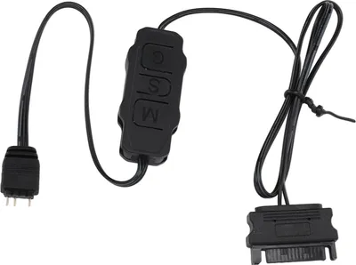 Obrázek produktu pro Profesionální ovladač ARGB s 5V 3-pinovým SATA napájením, dálkové ovládání ARGB světelného pásu pro PC ventilátory a DIY ARGB zařízení (černý)