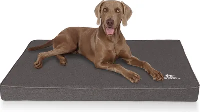 Produktbild von Orthopädische Hundematte Nantucket aus Velours mit Handwebcharakter XXL 115 x 80cm Anthrazit