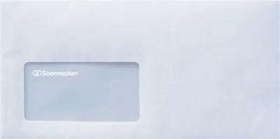 Produktbild von Briefumschlag DIN lang, m. Fenster, selbstklebend, weiss 1000ér Pack