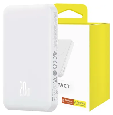 Produktbild von Baseus 6932172636210, 5000 mAh, Lithium Polymer (LiPo), Weiß