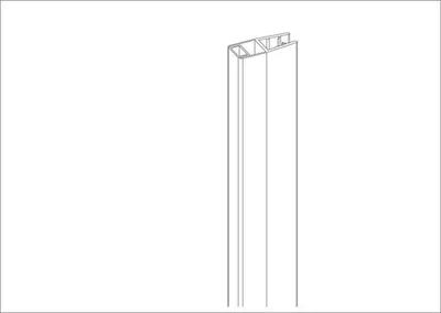 Obrázek produktu pro Aurlane magnetická lišta 90° / 6mm sklo AURL391