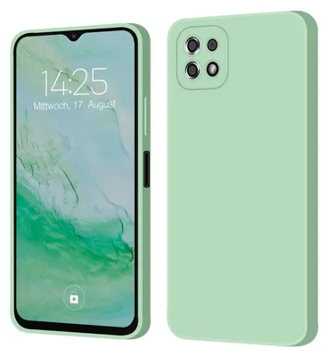 Produktbild von Hülle für Samsung Galaxy A22 5G Case Cover Bumper Smartphone Softgrip Schutzhülle Farbe: Türkis