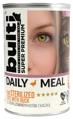 Produktbild von Katzenfutter - feuchte Katzennahrung - Daily Meal Ente und Hähnchen - 400g sterilisiertes Katzenfutter