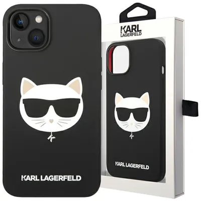 Produktbild von Karl Lagerfeld Klhmp14Mslchbk Iphone 14 Plus 6,7"" Hardcase Czarny/Schwarz Silikon Choupette Kopf Magsafe