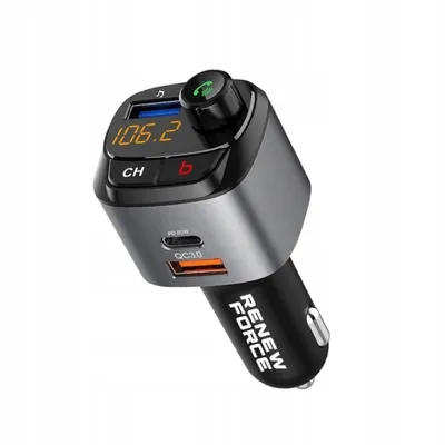 Zdjęcie produktu dla Nadajnik Bluetooth FM z ładowarką samochodową - 24W