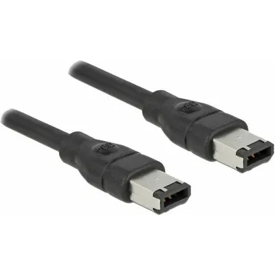 Produktbild von DeLOCK 83273, FireWire 400 (IEEE 1394/IEEE 1394a), 6-p, 6-p, Schwarz, Männlich/Männlich, 400 Mbit/s