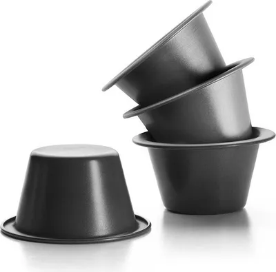 Obrázek produktu pro Ibili 8411922091724, Forma na pudink, Černá, 4 kusů, 8 cm