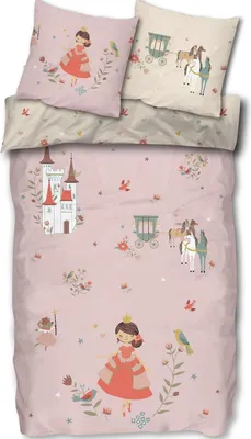 Immagine prodotto di Biancheria da letto per bambine 135x200 cm con unicorno, 2 pezzi, in cotone