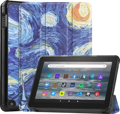 Produktbild von Schutzhülle für Amazon Fire 7 2022 12 Generation 7 Zoll Slim Case Etui mit Standfunktion und Auto Sleep/Wake Funktion