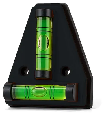 Produktbild von Wiltec Wasserwaage magnetisch Kreuzwasserwaage mit 2 Libellen, Magnetwasserwaage für Wohnmobil, Haushalt und Bau, kompakte Mini Wasserwaage aus ABS mit Magnetrückseite