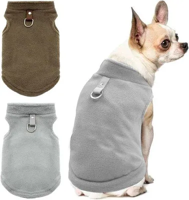 Immagine prodotto di Giacchetta invernale per cani di taglia piccola, marrone o grigia, 2 pezzi