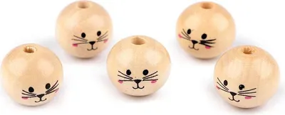 Immagine prodotto di Perline di legno animali 20mm - 5pz