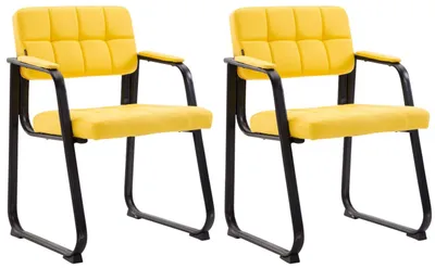 Produktbild von 2er Set Besucherstühle Canada B Kunstleder gelb