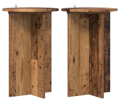 Immagine prodotto di vidaXL Porta piante, 2 pezzi, legno di recupero, diametro 40 cm, altezza 60 cm, materiale in legno