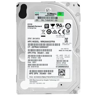 Image de Disque dur HP MM2000GEFRA 2TB 7200Rpm 128Mb Cache SATA III 2.5'' pouces 765451-002