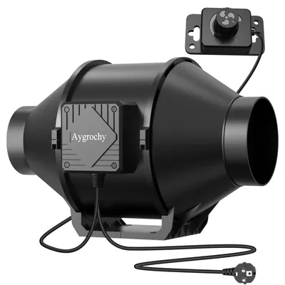Rohrventilator 100 mm, EC-Motor, regelbar, für Growzelte & Gewächshäuser