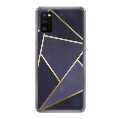 Produktbild von MuchoWow® Handyhülle Schutzhülle Hülle für Samsung Galaxy A41 Marmor - Blau - Collage Silikon Softcase Handy Hülle - Mobiltelefon