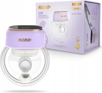 A Neno Sole electric breast pump and its packaging are displayed against a white background.