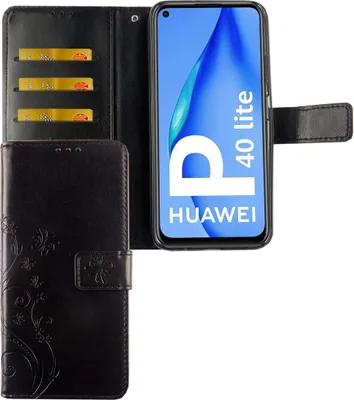 Produktbild von Huawei P40 Lite Handy Hülle Schutz Tasche Cover Flip Case Kartenfach Schwarz