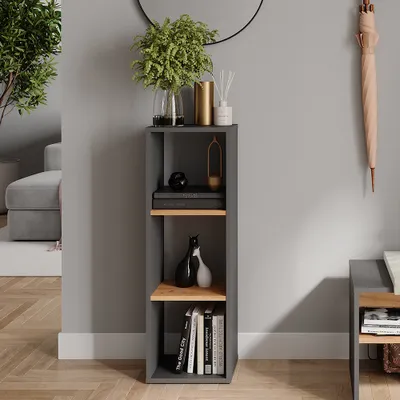 Obrázek produktu pro Stojící police Vicco Orlando Antracit/zlatý dub 30 x 90.5 cm, Model 54547