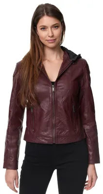 Produktbild von Tazzio Damen Lederjacke F503 (Bordo, M)