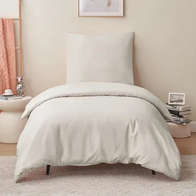 Productafbeelding van Bettlaken set, 140x200 cm, 2-delig, beige, microvezel