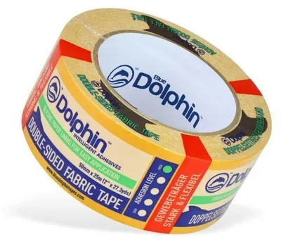 Immagine prodotto di Nastro biadesivo per tessuti, 50 mm x 10 m, giallo