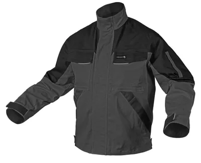 Produktbild von Arbeitsjacke Herren dunkelbeige/beige Gr. M (50) Högert Technik, 100% Polyester, elastisch – EDGAR II Arbeitsjacke Berufsbekleidung (HT5K284-2)
