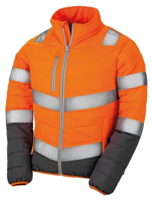 Productafbeelding van SAFE-GUARD by Result - Steppjack voor dames - Veiligheidskleding LT520 (maat XS) (fluorescerend oranje)