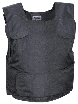 Steekwerend Vest mit Metalleinlage, Schwarz, XXL