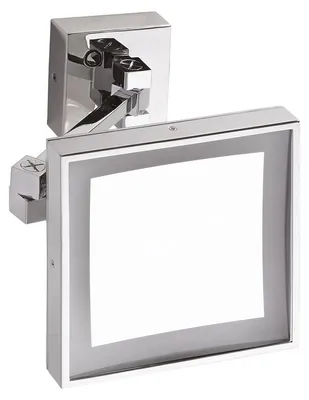 Image de Miroir cosmétique Bemeta avec éclairage LED 200 x 200 mm chromé