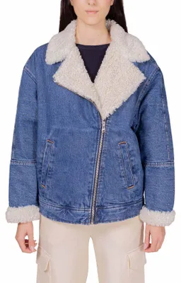 Immagine prodotto di LEVI'S - Giubbotto donna oversize in denim con dettagli in pile  - Taglia XS
