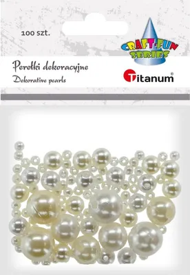 Produktbild von Dekorative Perlen weiß mix 100 Stück Titanum