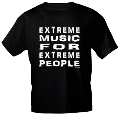 Produktbild von T-Shirt mit Print - Extreme Music.. - 10304 versch. Farben - S-XXL Color - schwarz Größe - L
