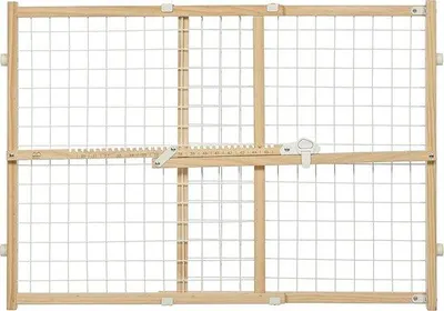 Produktbild von Famanu Holz-Sicherheitstor für Hunde - Ausziehbar für Türöffnungen und Treppen