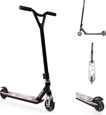 Obrázek produktu pro Dětská koloběžka Byox Stunter hliníkováPolyuretankolečka ABEC-9 řídítka 360° otočná brzda černá