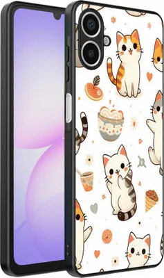 Image de Convient pour Samsung Galaxy A07 Coque de téléphone avec impression de chat - Coque arrière en TPU avec motif de chat - Smartphonics