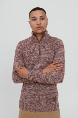 Produktbild von SOLID SDPhilostrate Herren Strickpullover Troyer Grobstrick Pullover mit Troyerkragen 100% Baumwolle Regular fit