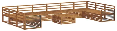 Immagine prodotto di vidaXL Set di divani, 11 pezzi, legno massello di acacia naturale