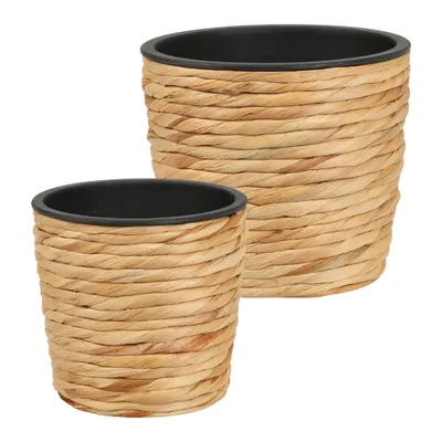 Obrázek produktu pro Květináč vodní hyacint 12,8x12cm/16x14cm plastová vložka sada 2 ks